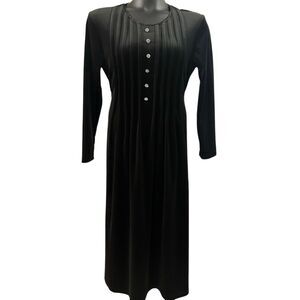 Vintage Chiasso Women's Velvet Pleated  Maxi Dress Black Size 12